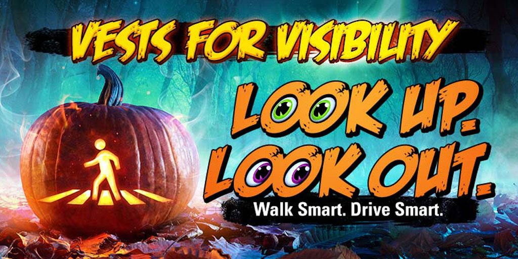 StateMaryland's tweet photo. Look up, look out. Use extra caution along our roadways this Halloween. @MDOTNews https://t.co/HwUba1n735 https://t.co/QpmD9qDrF2