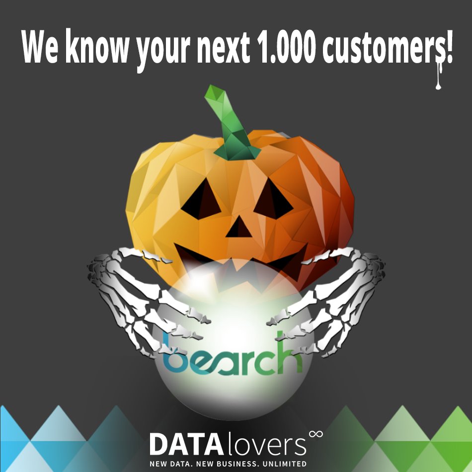TheDATAlovers's tweet photo. Erschreckend viele neue #Leads, nicht nur an #Halloween - dank #bearch! Probieren Sie es noch heute aus! 👻
https://t.co/ghohjhVcNH https://t.co/5C0pCnmxsC