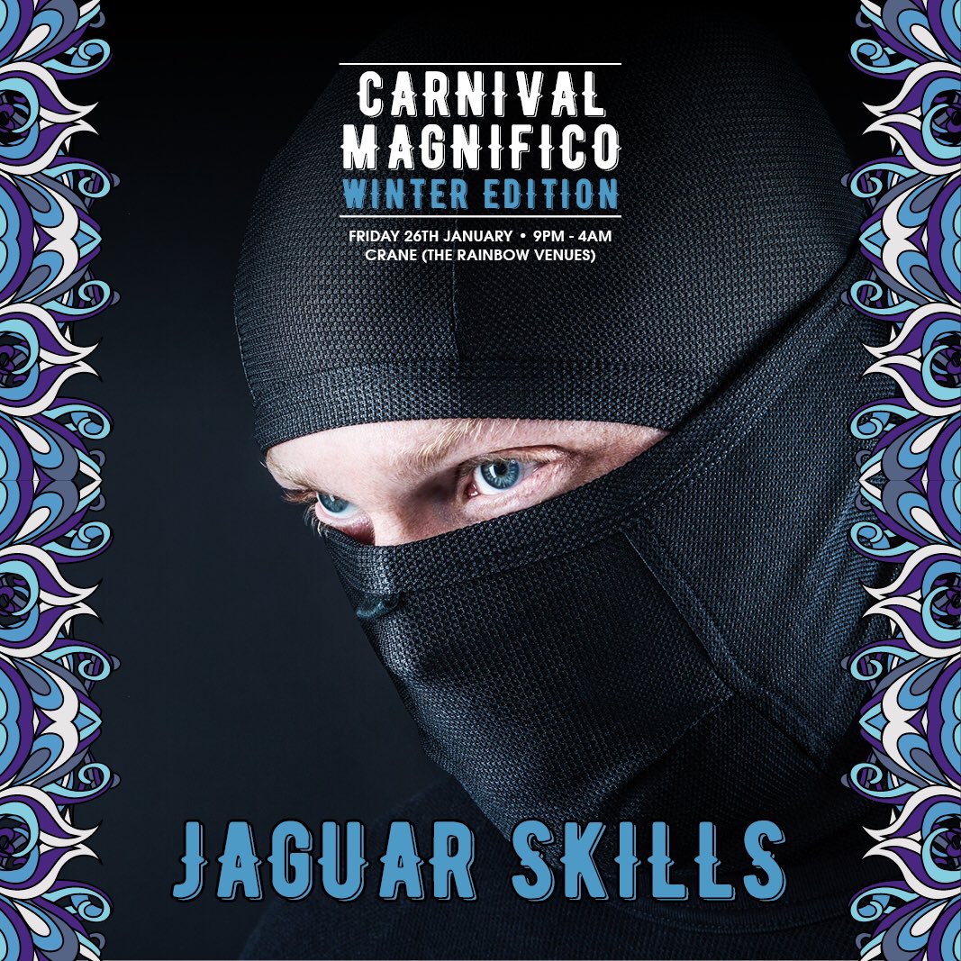 The ninja that is <a href="/JAGUARSKILLS/">JAGUAR SKILLS</a> joins us at <a href="/rainbowvenues/">The Rainbow Venues</a> for @CarnivalMagnifi Winter Edition ❄️

Tickets - skiddle.com/e/13072583