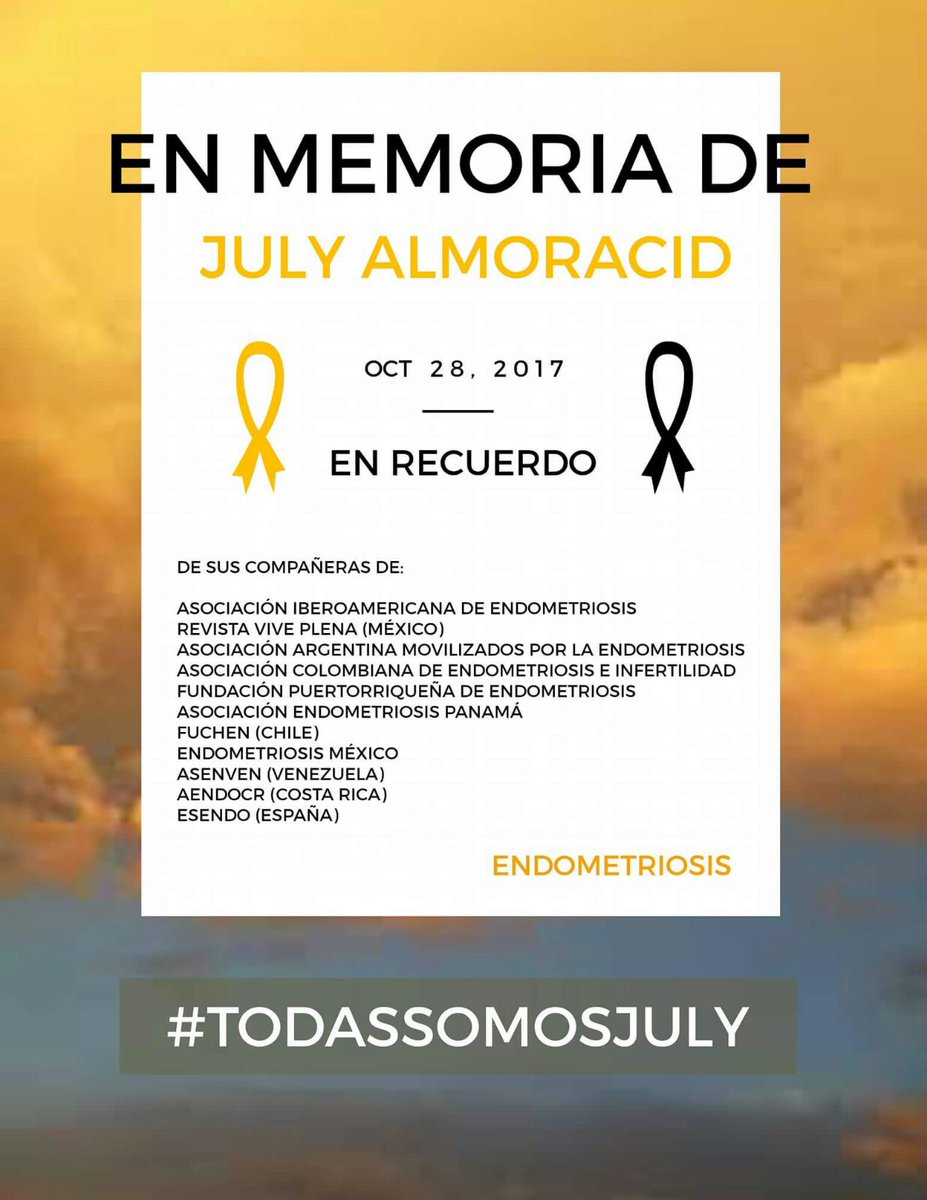 endomadrid's tweet photo. Nuestro afecto y solidaridad con familiares y amistades de July Almonacid ¡NO + mujeres muertas, ignoradas e incapacitadas! #endometriosis https://t.co/2UYsAmaY6b