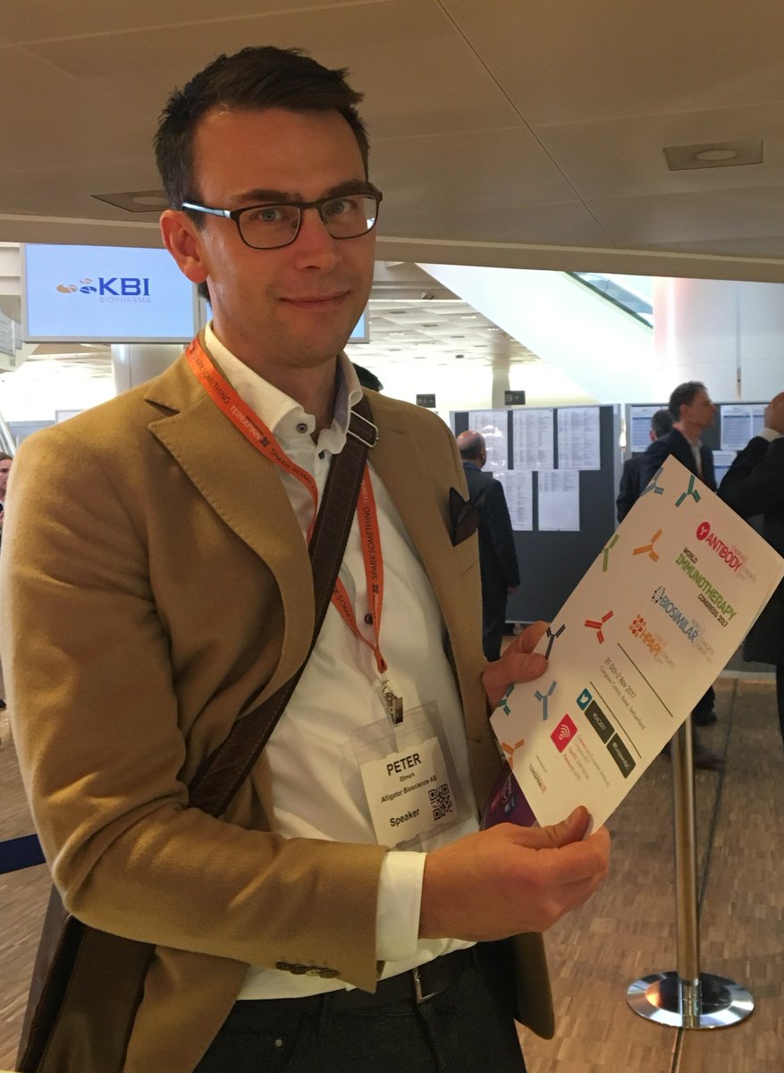AlligatorBio's tweet photo. Don’t miss our Principal Scientist, Peter Ellmark presenting #ATOR1015 this afternoon at 3:10 pm #EAC2017 in Basel @EuropeanAbC https://t.co/3KBF2QYheX