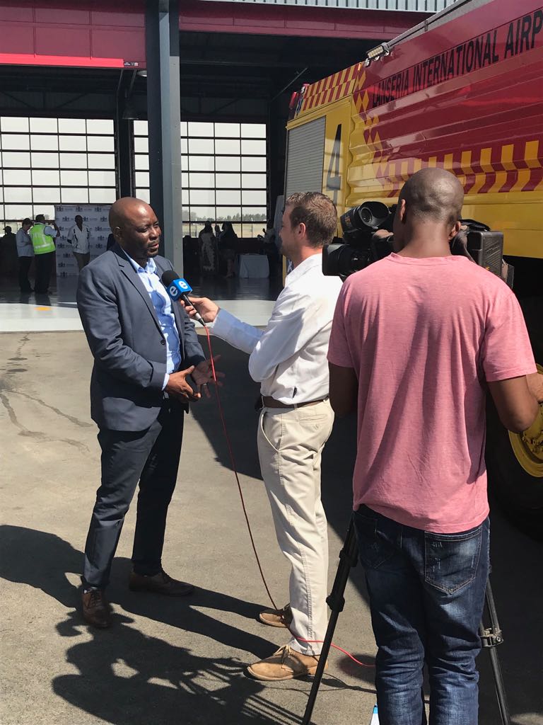 Lanseria_Int's tweet photo. CEO @RampaRammopo addressing the media @Lanseria_Int Official Opening Launch of the Tower complex #OTM2017 #creatingconvenience #levellingup https://t.co/2rtIlow1bO