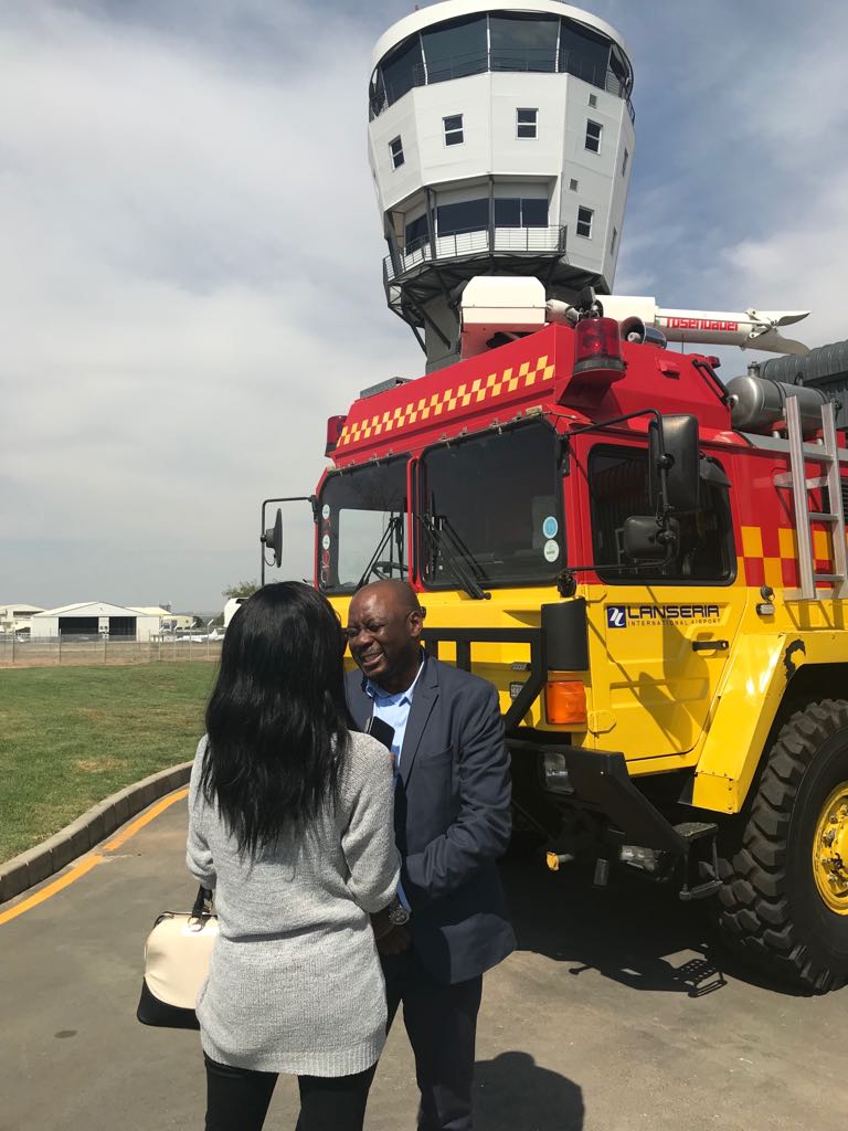 Lanseria_Int's tweet photo. CEO @RampaRammopo addressing the media @Lanseria_Int Official Opening Launch of the Tower complex #OTM2017 #creatingconvenience #levellingup https://t.co/2rtIlow1bO