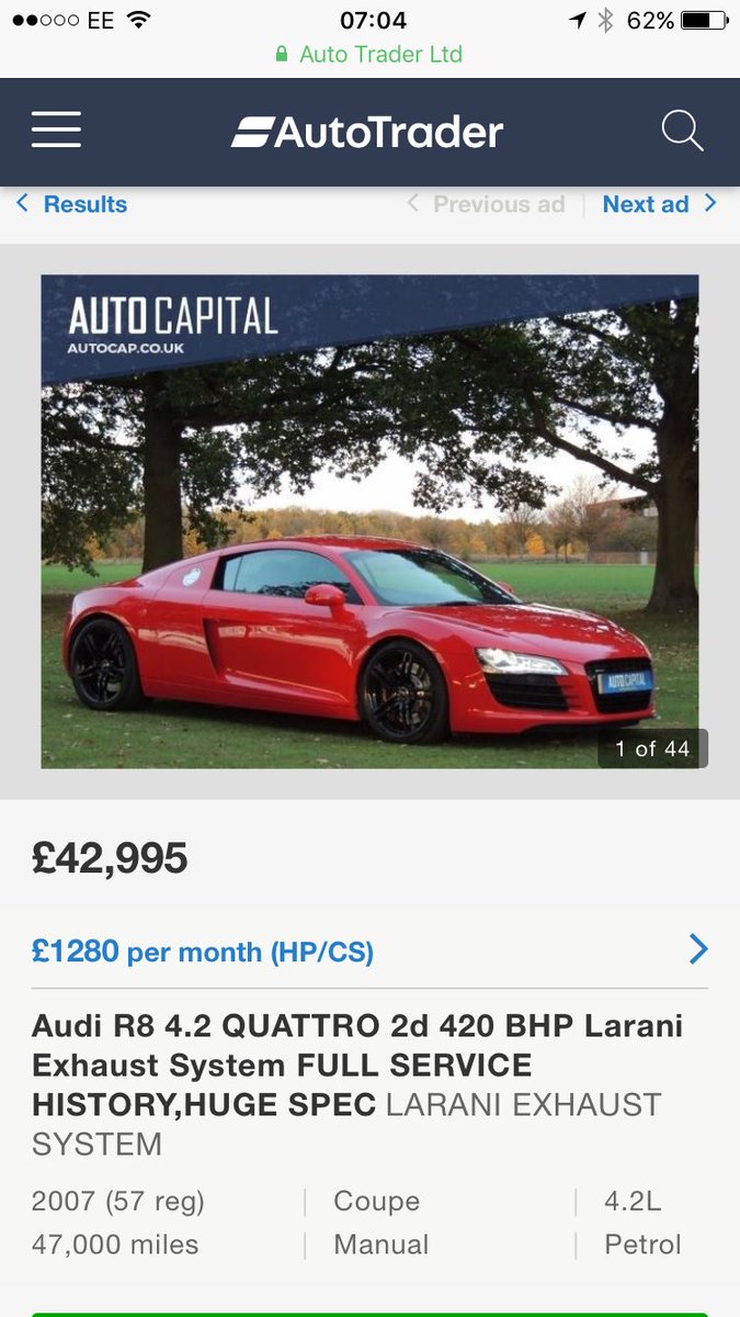 leafarrell's tweet image. For sale ! Please share ... on autotrader #Audi #R8 #forsale #red #mintcondition #extra #sportscar #selling #