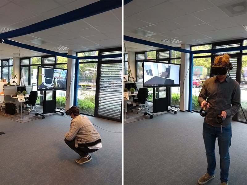 DeGiessen's tweet image. Nu bij ons in de showroom: laat uw bedrijfsruimte door ons ontwerpen en loop er 'letterlijk' doorheen om het ontwerp te ervaren #vr #kantoor