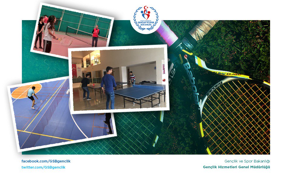 GSBgenclik's tweet photo. Gençlik Merkezi’nde masa tenisi, kort tenisi ve badminton da var. Biz raketi sana verelim hangisini seçeceğin sana kalsın. 😉 https://t.co/hrK6yxlGo5
