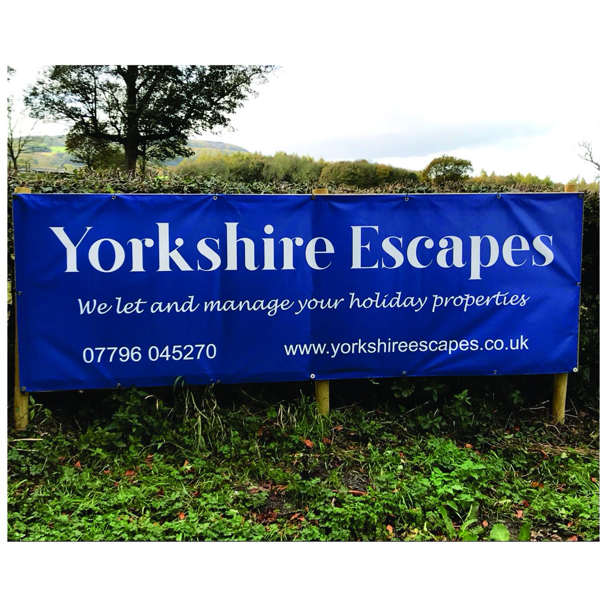 Just made this eye-catching pvc banner for a new #yorkshire business yorkshireescapes.co.uk #local #pvcbanners