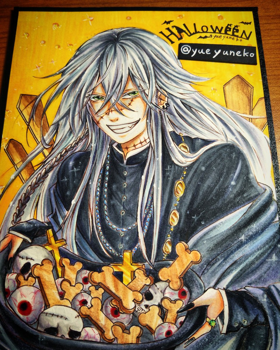 月悠on Twitter Happy Halloween 黑執事 葬儀社 小生 萬聖節 落書き 麥克筆 牛奶筆 Halloween Happyhalloween