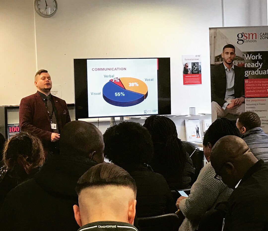 gsmcareers's tweet photo. Our careers adviser Alex gave a great presentation today preparing our students for our Career Fair happening in #Greenwich tomorrow! https://t.co/Ge4TkLNQKD