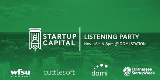 DomiStationTLH's tweet photo. Come out to our #TLHStartupWeek Listening Party ft @cuttlesoft, @DivvyUpSocks, & @FullScaleNANO Thurs, Nov 16, 6-8PM https://t.co/5nIlVovJT7 https://t.co/WmGWdnfNdN