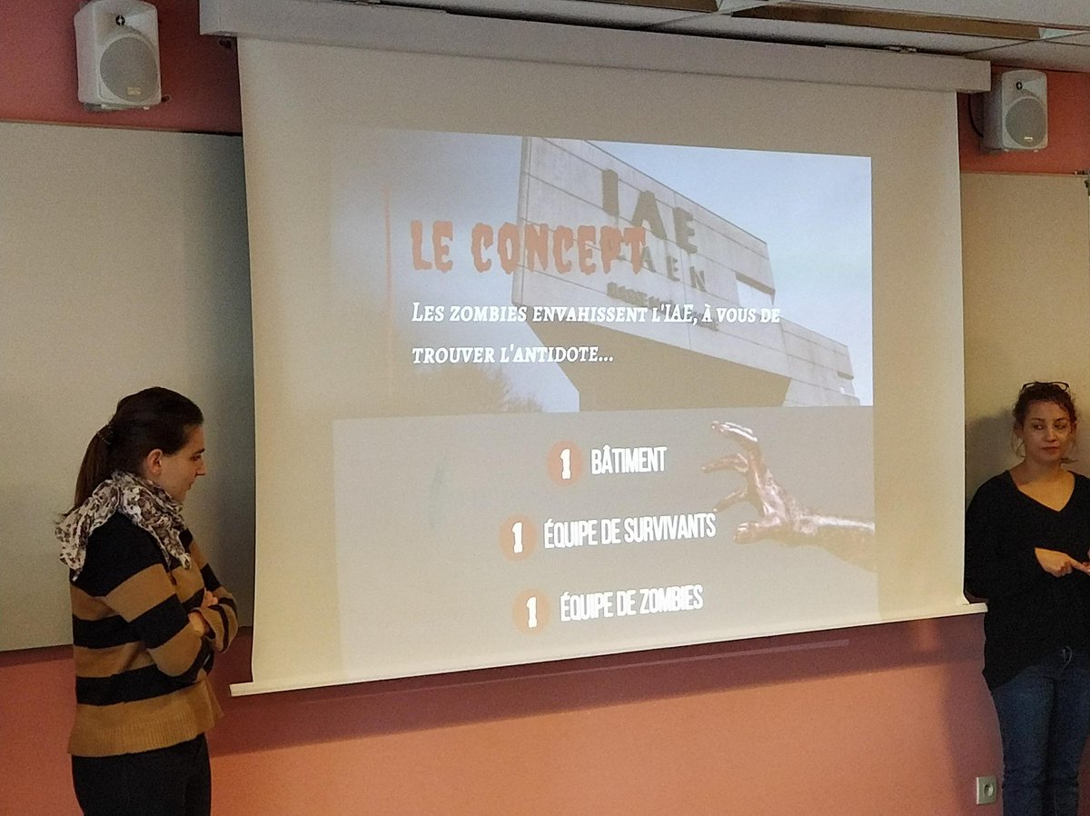 Creative_FC_'s tweet photo. L’ @iaecaen est en mode #Halloween ! Un projet #hack mêlant appli, #beacons, #zombies … #CreativiteDigitale https://t.co/GXtz1NsWSw