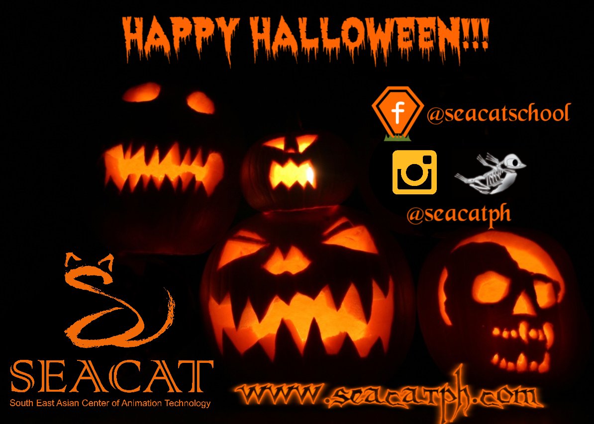seacatph's tweet photo. Happy Halloween! Follow us on social media!
#animation #animationschool #anime #philippineschool  #manga #mangaart #otaku #kawaii #seacatph https://t.co/Efti94nR9Y