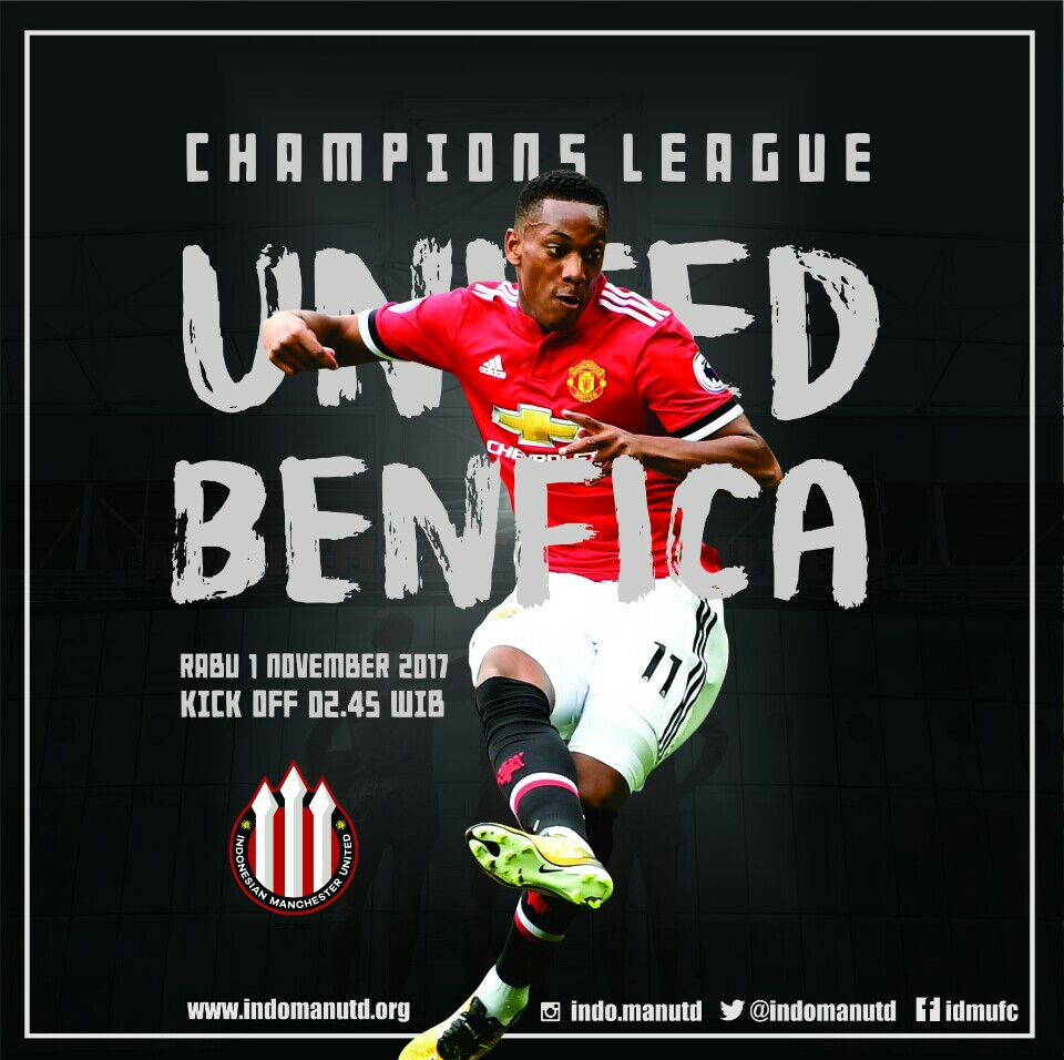 indomanutd's tweet photo. TODAY IS UNITED DAY!

⚽ Manchester United vs Benfica
🏆 UEFA Champions League Group Stage
📍 Old Trafford, Manchester
📆 Rabu, 1 November 2017
🕑 02.45 WIB
📺 LIVE on beINSports 2 &amp; SCTV

#WEAREUNITEDID
#YOUC1000ISOTONIC
#INDOMANUTD https://t.co/LGrchuoqrH