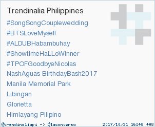 trendinaliaPI's tweet photo. Trend Alert: #TPOFGoodbyeNicolas. More trends at https://t.co/dRwxiUtCOV #trndnl https://t.co/zDYFRHdnbS