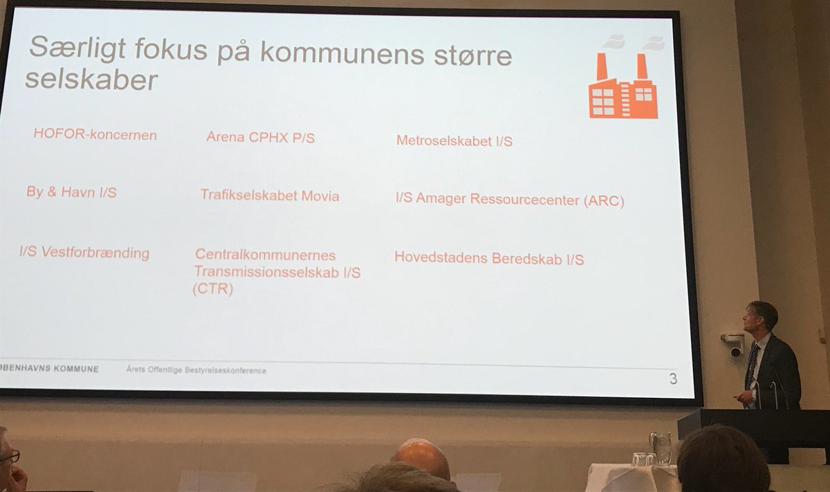 Offentlige Bestyrelser - årets konference i dag; her Mads Grønvall fra Kbh K om ejerstrategi for off selskaber #dagensdagsorden #horten
