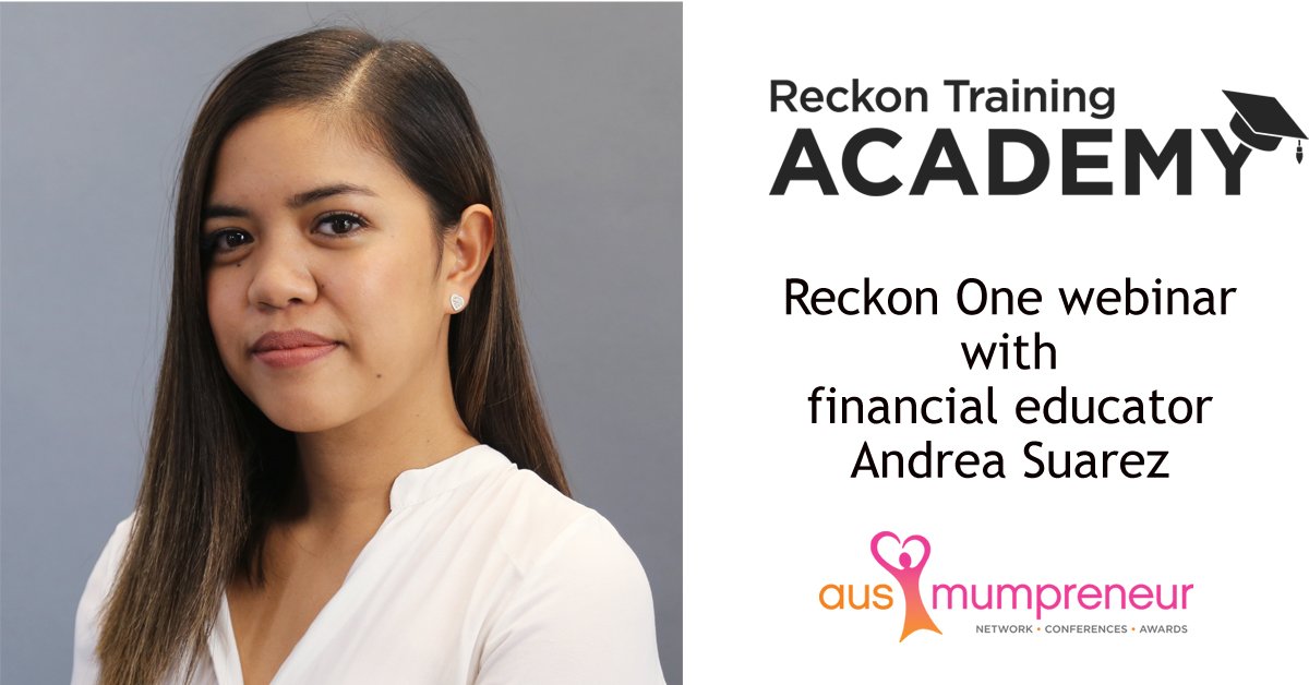 ausmumpreneur's tweet photo. Join us for Reckon One webinar on Tue 21 Nov at 11am with @andreaRsuarez financial educator @reckonHQ 
Register now: https://t.co/ZHgBHfwiCx https://t.co/Se9zNnAp7s