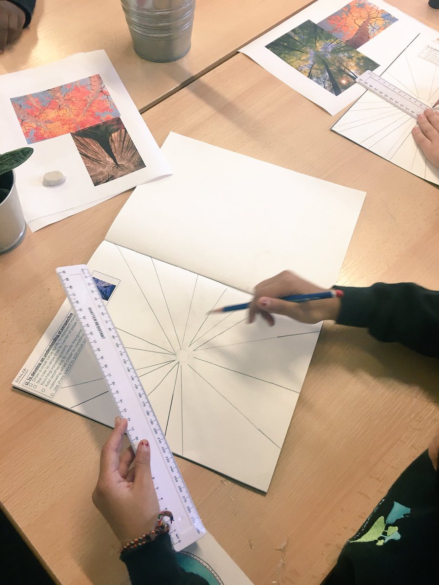 Year 3 is beginning their perspective art! These trees are going to look fab! <a href="/WoodhillSchool/">Woodhill School</a> <a href="/WoodhillArt/">Art</a>