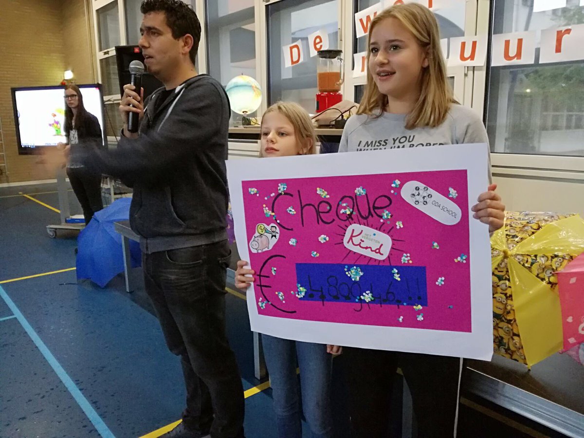 ODAschool's tweet photo. Vandaag de opening van het nieuwe project en als afsluiting de bekendmaking van het eindbedrag van onze sponsorloop #hetvergetenkind https://t.co/EqxNYdkva6