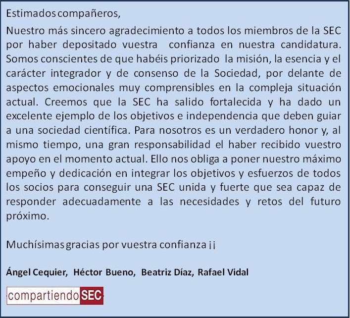 ¡¡Muchas gracias por vuestra confianza!!
<a href="/CompartiendoSEC/">Compartiendo SEC</a> <a href="/AngelCequier/">Ángel Cequier</a> <a href="/rafavidalperez/">rafavidalperez</a> <a href="/Beadimo/">Beatriz Díaz Molina</a>