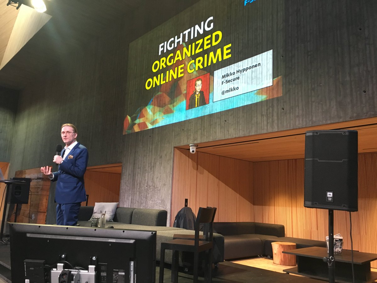 estherlimv's tweet photo. @mikko - The father of the Mikko’s Law: everything that is declared as a smart thing is vulnerable #cybersecuritybase https://t.co/lfA7Uz99jE