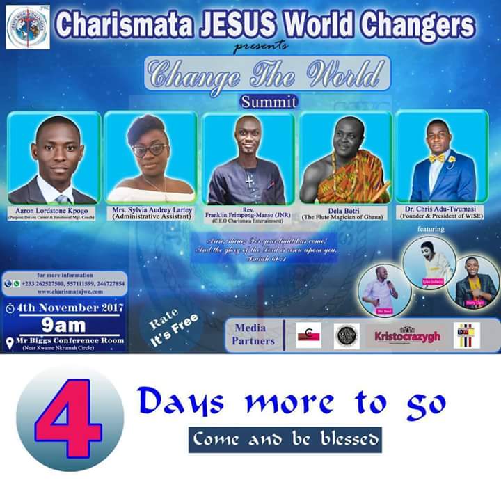b_wardrobe's tweet photo. Charismata Jesus World Changers Summit. #Saturday #4thNovember #Mr Biggs Circle.@Joy997FM @CitizenLaryea @b_wardrobe @kristocrazygh @etadjei https://t.co/Gz5AF3BAX0