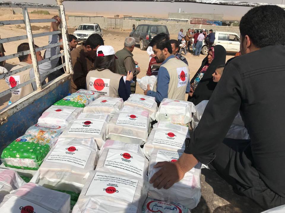 October 25 2017- Successful distribution of 1,237 packages containing food and nonfood items to newly arrived IDPs to Garmian Area.