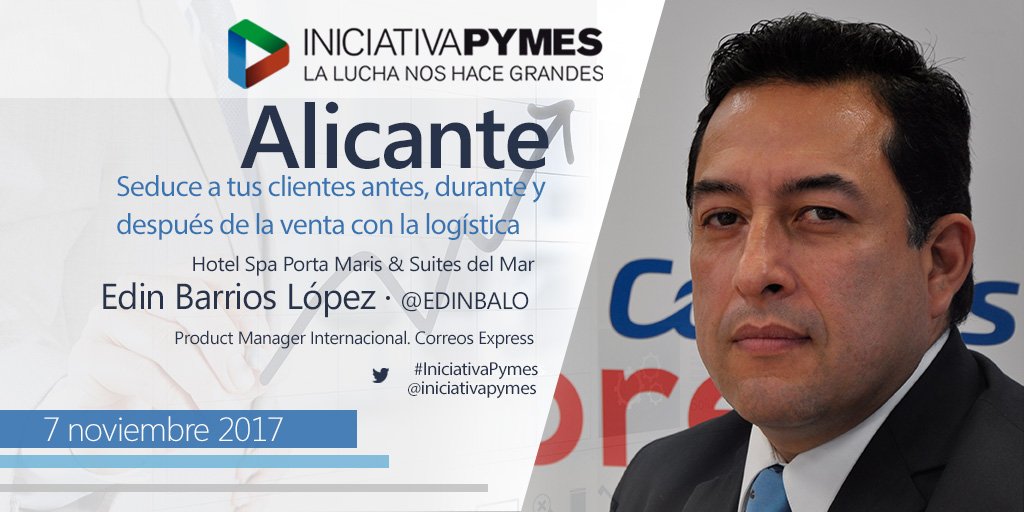 BusinessPlus_es's tweet photo. En #IniciativaPymes #Alicante...👉
"La seducción del cliente a través de la #logística"

🗣️@EDINBALO @CorreosExpress 
https://t.co/5LKGJ8QIog https://t.co/YZAbqCjWKx