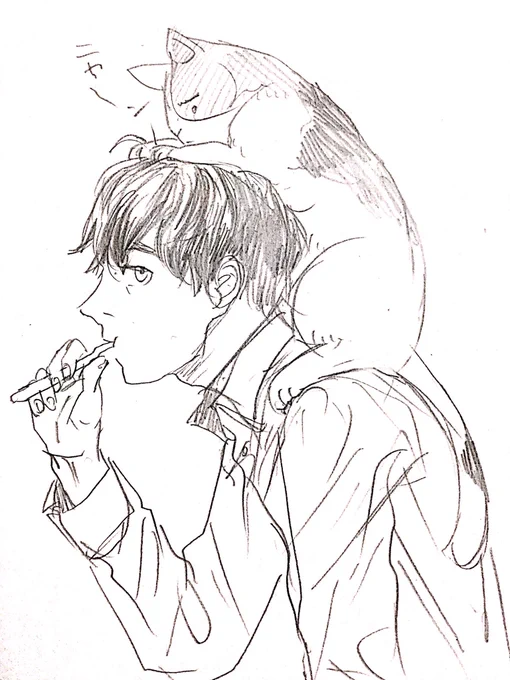 ヤンと猫元帥 猫元帥6キロくらいありそう 