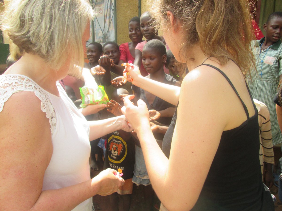 Visitors from U.K Uganda Childbirth Injury Fund spend a full day with children at URICT- Joy orphanage Home. God bless