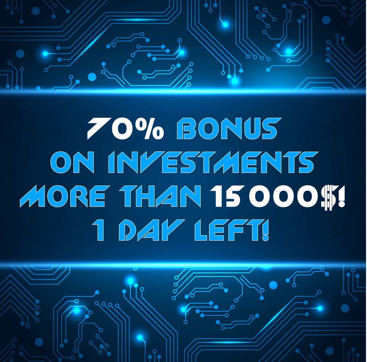 terraminer_ico's tweet photo. We remind you that you can get 70% BONUS for investing more than 15000$! Hurry up! This offer ends today!
https://t.co/K9xf6Qw9Qu https://t.co/XEDPCfkuZ1