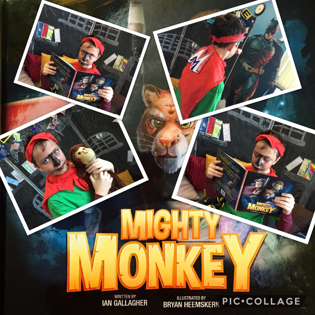 stppsKS2's tweet photo. 👻💀🙈P7 were rescued from the ghosts &amp; ghoulies of the 'Bookcave' by one &amp; only @MightyMonkey87 He's our fav superhero!! 🙈💀👻 @GallagherIan https://t.co/2QjckwSMPg