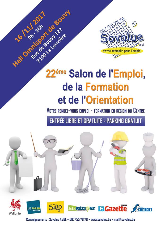 LeForem's tweet photo. Vous cherchez un job/une formation dans la rรฉgion du Centre ? Rendez-vous le 16/11 ร La Louviรจre #Sovalue
https://t.co/blcYSodEmQ https://t.co/Dj6U7bLKRm