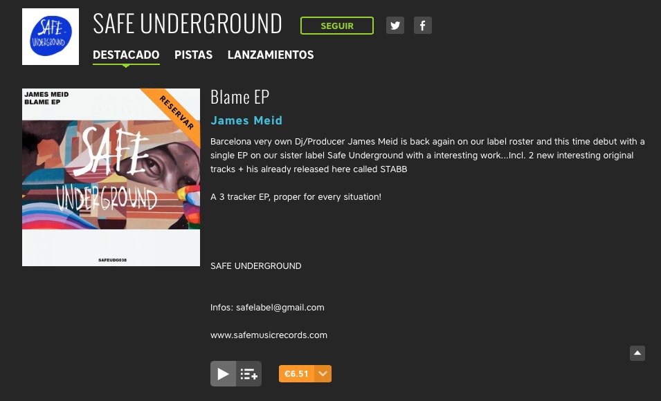 James_Meid's tweet photo. Two weeks left for my next release on #SafeUnderground, sister label of @SAFEMUSIC_LABEL ,Pre-order it on @beatport :https://t.co/N485C7KEBH https://t.co/B1IarPlbkB