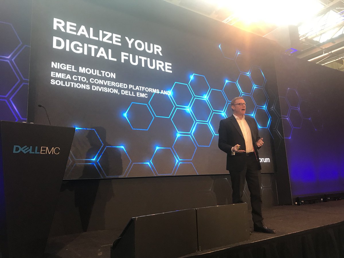 ChristianRiise1's tweet photo. Nigel Moulton talks about digital transformation. Only 5% of companies have transformed #dellemcforum #nigelmoulton #Iwork4Dell https://t.co/b3H3gLrgSo