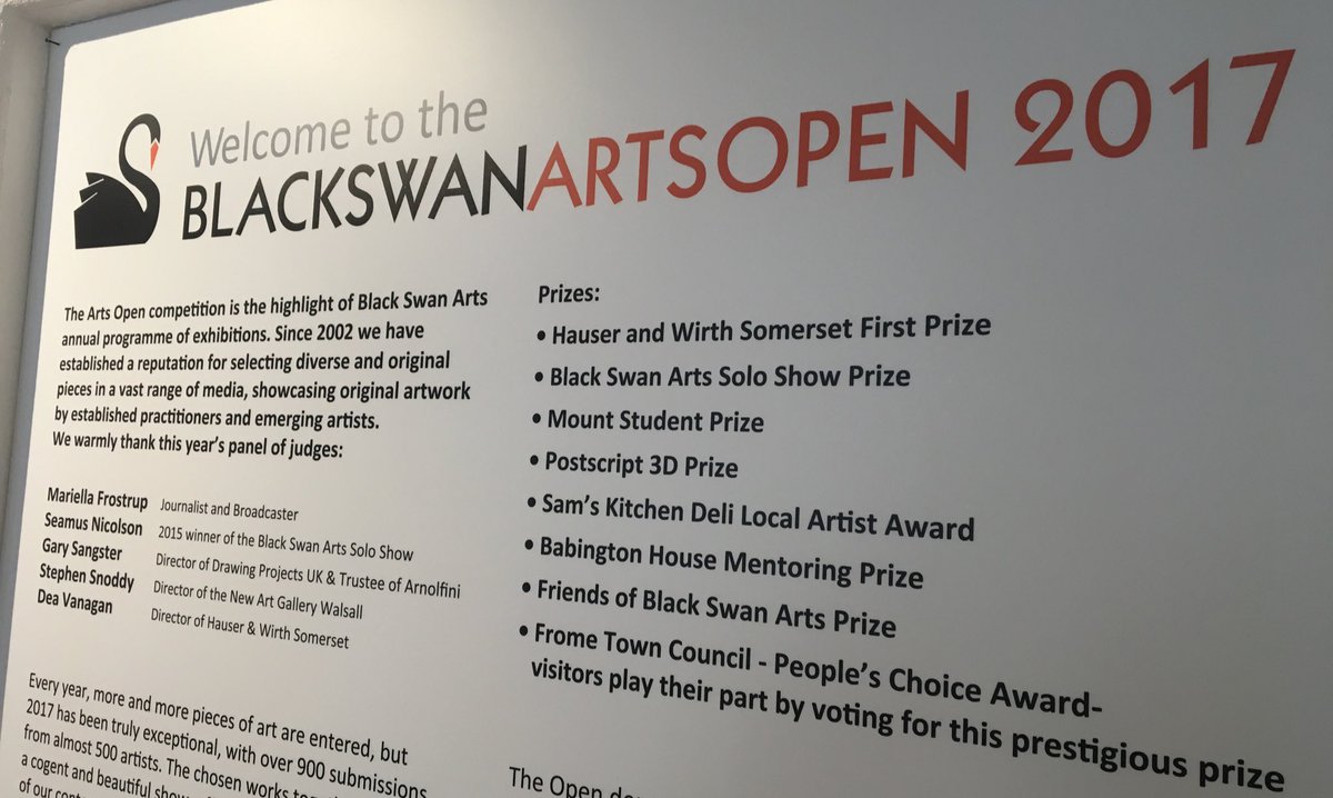 PostscriptFrome's tweet image. Very exited to be @BlackSwanArts judging the 3D entries . It's a great exhibition - your all in for a tray! #Frome #art #artsopen