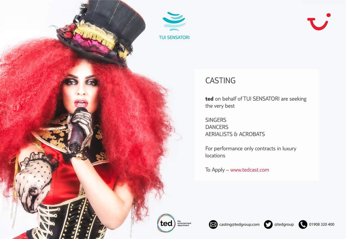T.E.D are holding an open casting here today. Dancers in the morning, singers in the afternoon. Make sure you're here! RT