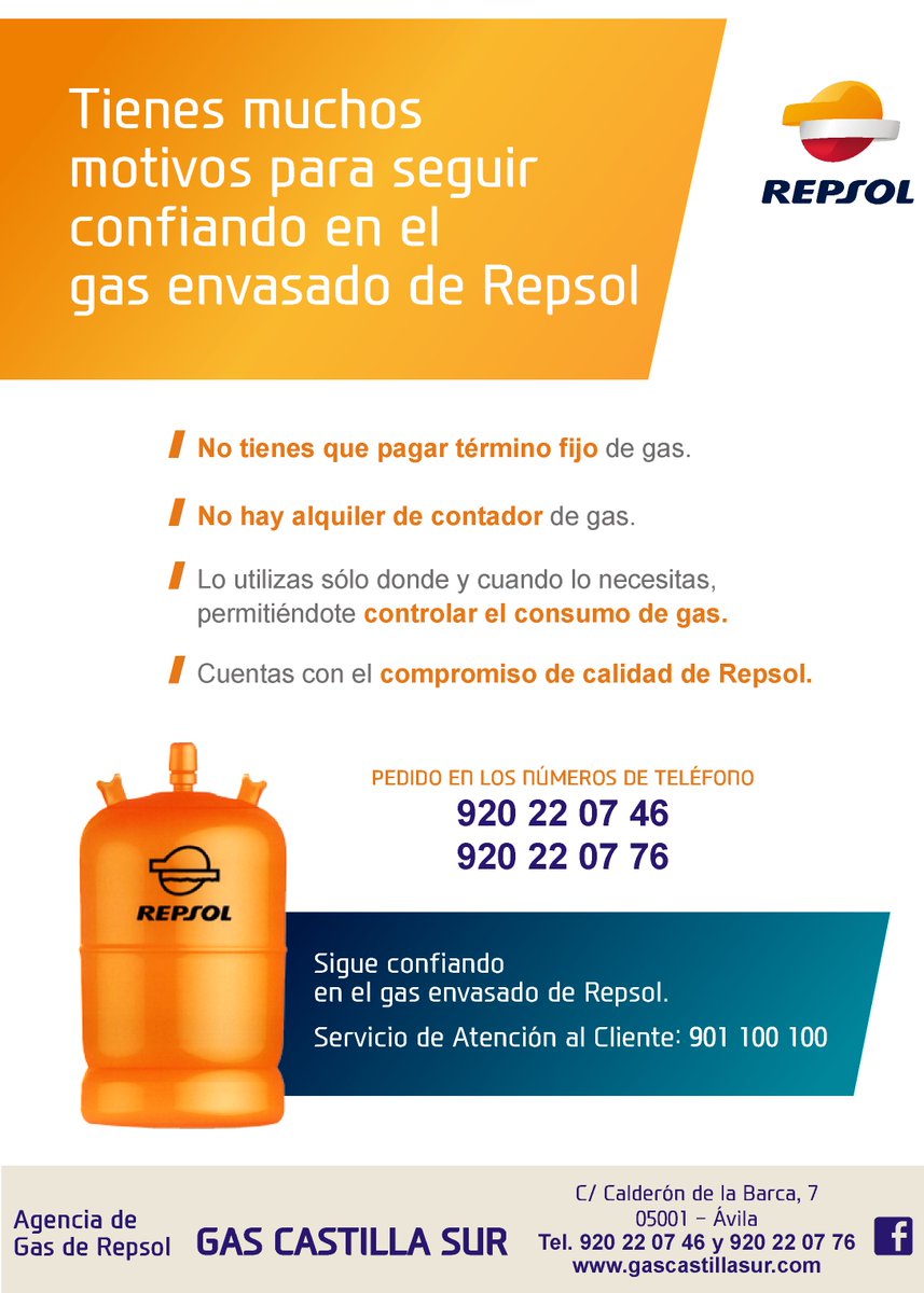 revistamesames's tweet photo. Gas Castilla Sur S.L - Avila #Repsol
#calefacciónyenergia #gas https://t.co/6KxzVMccIZ
