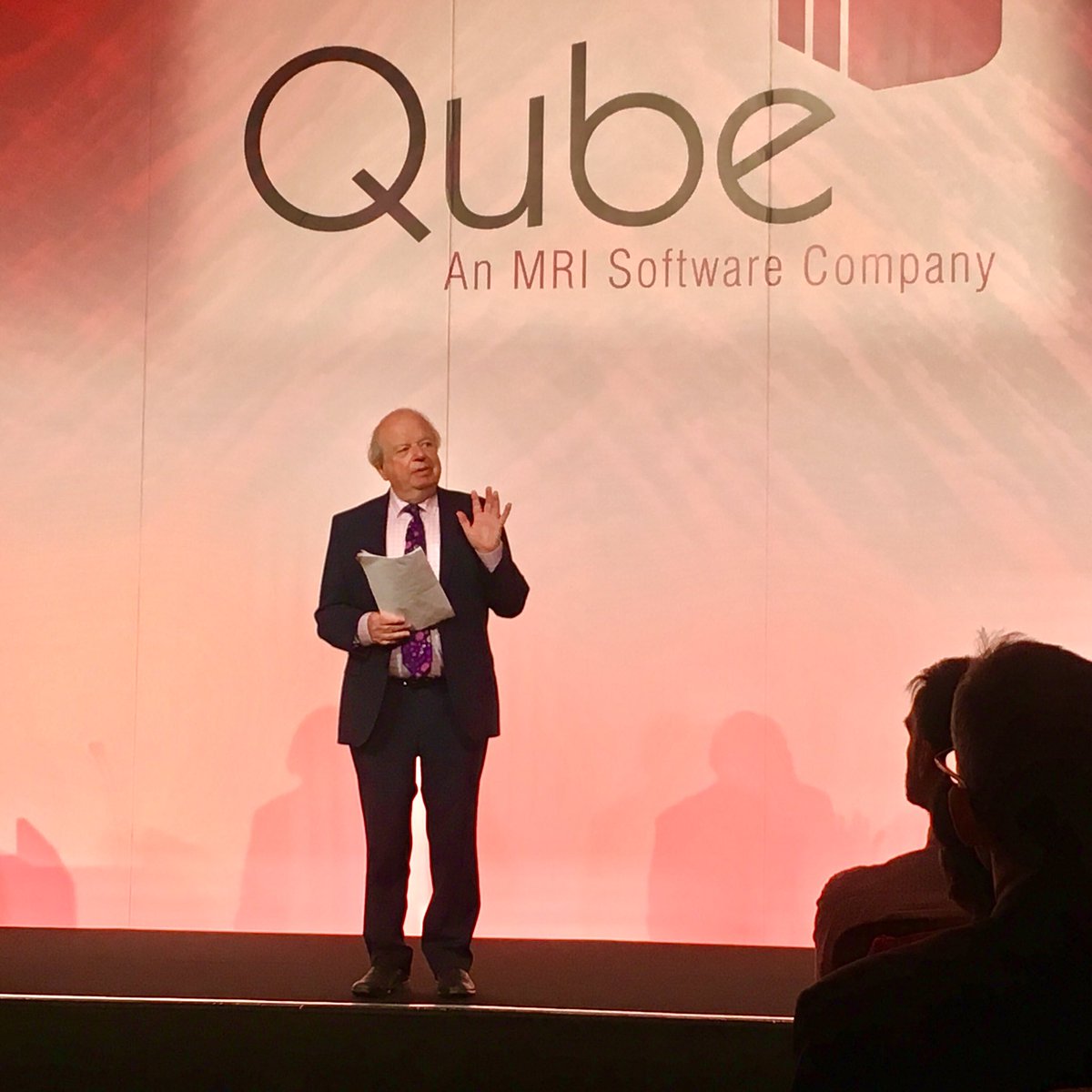 evoraglobal's tweet photo. Keynote presentation by John Sergeant - and yes, Strictly @SCD_UK has already been mentioned several times! 🕺🏼💃🏼 

#QubeWorld #NightFever https://t.co/YiGNNNrNUj