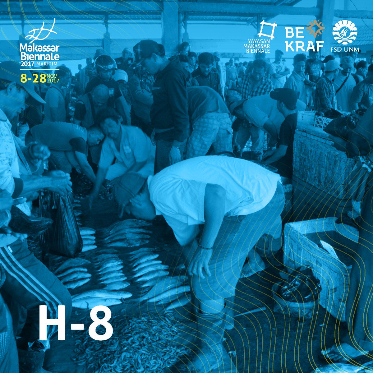 mksbiennale's tweet photo. H-8 menuju #MakassarBiennale 2017! #MB2017 tahun ini mengusung tema maritim sebagai gagasan artistiknya, dan akan dihelat 8-28 Nov 17. https://t.co/47yFkc5Qbt