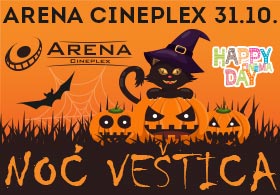 arenacineplex's tweet photo. Pripremite kostime, Noć veštica u Areni uskoro počinje :) Popusti na kombo pakete, nagrade za najbolje maske i Halloween party u kafeu Arene https://t.co/GC8StFjH0D