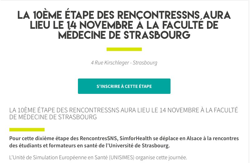 SimforHealth's tweet photo. SimforHealth poursuit son tour de France de la simulation en #santé. Rdv à Strasbourg pour la 10ème étape! https://t.co/nEkreqjA2C #Esante⚕️ https://t.co/iz7xjTSmPq