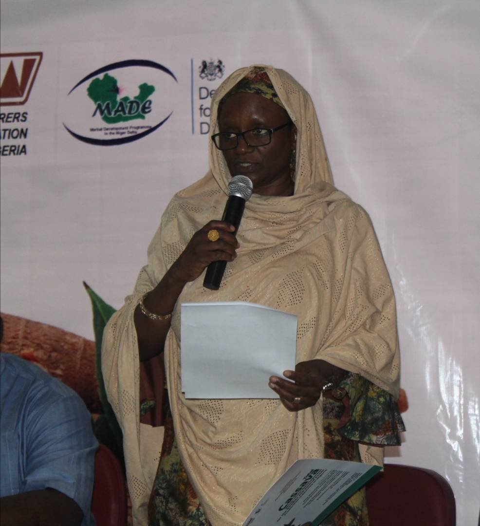 MADENigerDelta's tweet photo. Our mandate is to ensure there is local sourcing of raw materials- Mrs. Tanko speaking on behalf of #RMRDC at #CassavaInvestmentInNigerDelta https://t.co/CidSprpvfb