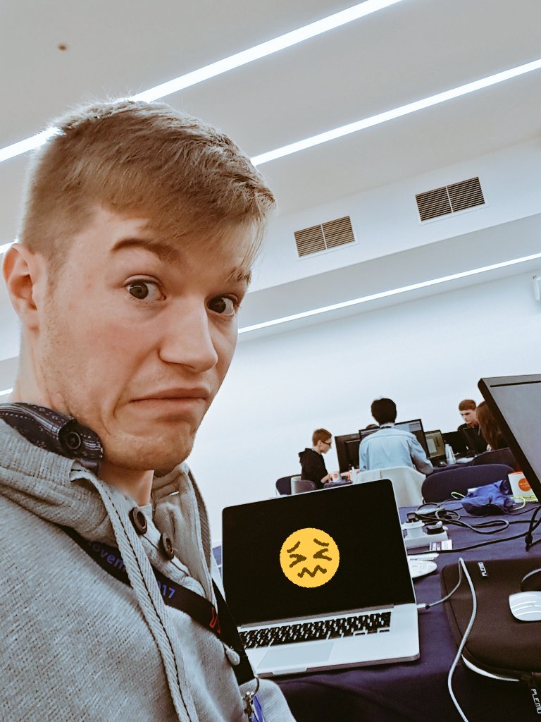 dancparkes's tweet photo. First ever #gamejam and feeling slightly outnumbered. Also, learning #GameMaker on the fly... It'll be fiiiiine. #FutureGamesSummit https://t.co/YSVi8IygbU