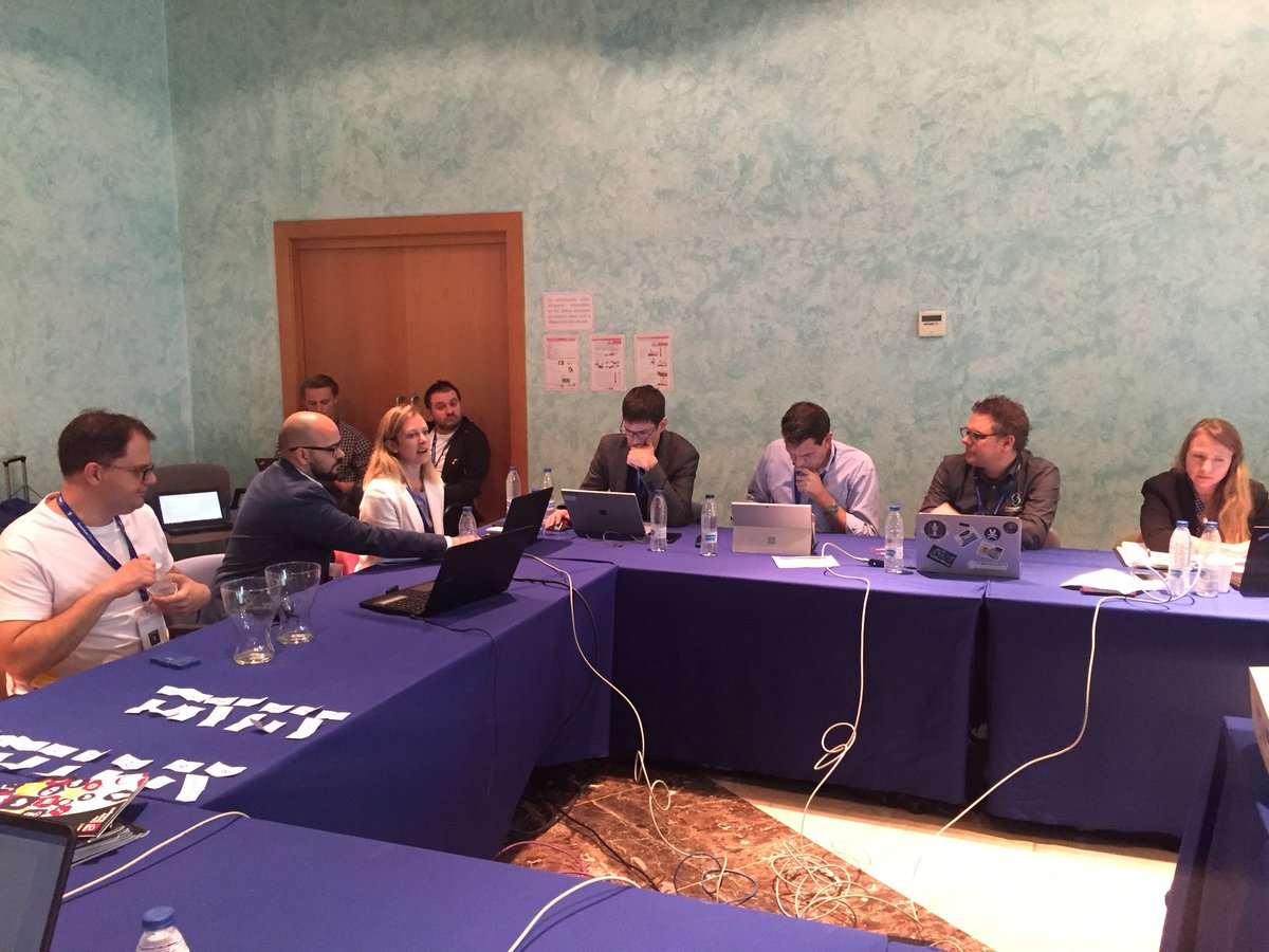 DanCimpean's tweet photo. 3rd Steering Committee meeting going on in #Malaga in parallel with #ECSC2017 challenge with support from @enisa_eu #cyber https://t.co/YWVxKw8xO1