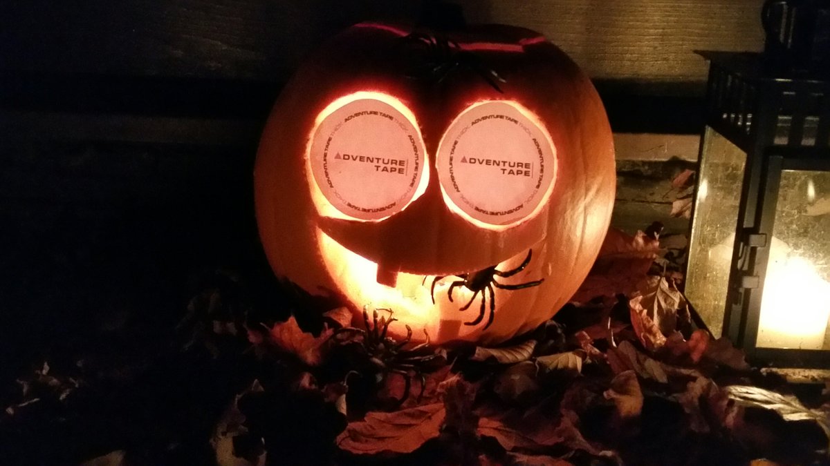 Happy Halloween! Check our pumpkin! (&amp; awesome product placement) #halloween #AdventureTape get your tape here > goo.gl/4kFXWx