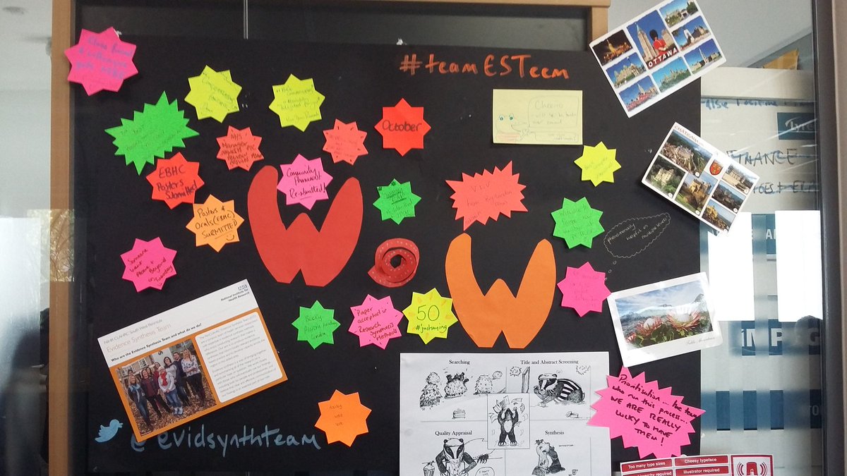 EvidSynthTeam's tweet photo. Our #wowboard is looking pretty hot this month... what a team! & you can join us @ExeterMed https://t.co/tpLZWhTDYt https://t.co/6iHT8tLYUM