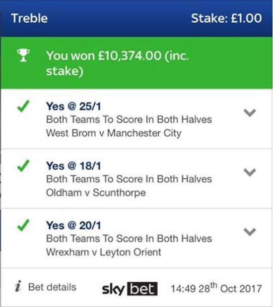 ODDSbible's tweet photo. Just makes you want to pack it all in https://t.co/ZfXm4n7pnE