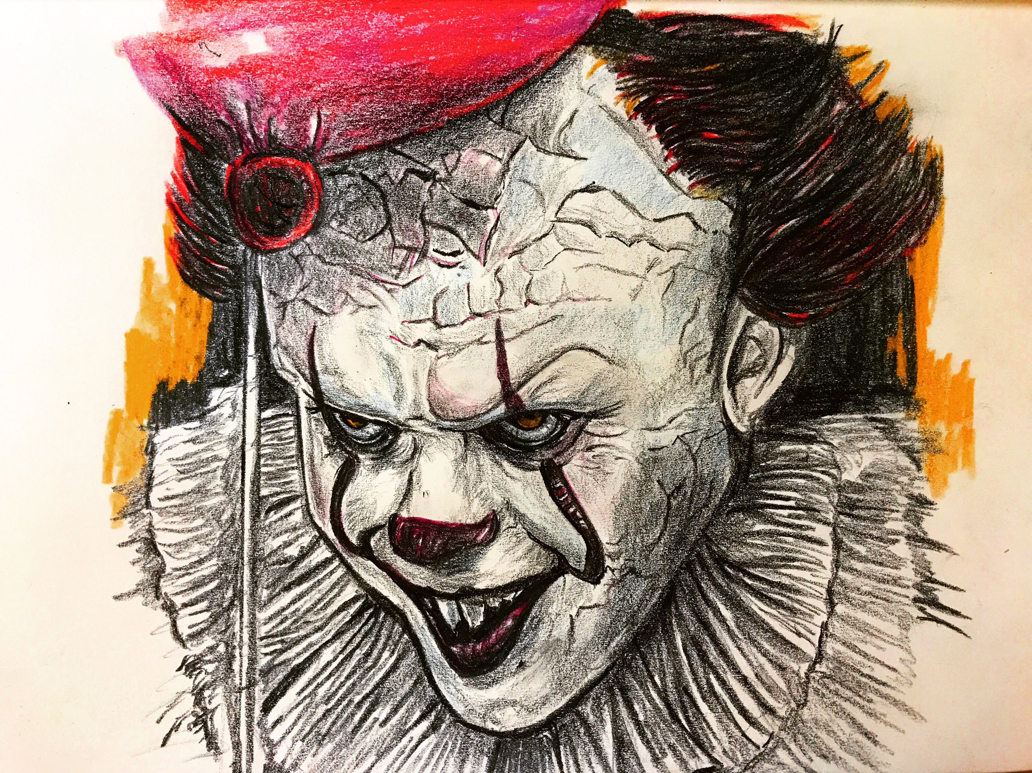 タクト A Twitter ハロウィンということでitよりペニーワイズ描きました イラスト活動同盟 Halloween Pennywise