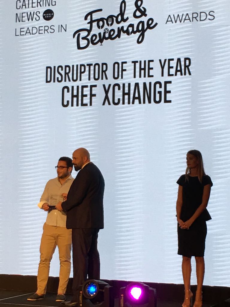 ChefXChangeCXC's tweet photo. So happy to share that ChefXChange won #disruptor of the year #awards Leaders in #Food and #Beverages ! #fnbleaders @cateringnewsme https://t.co/sa7ZRhVWdY