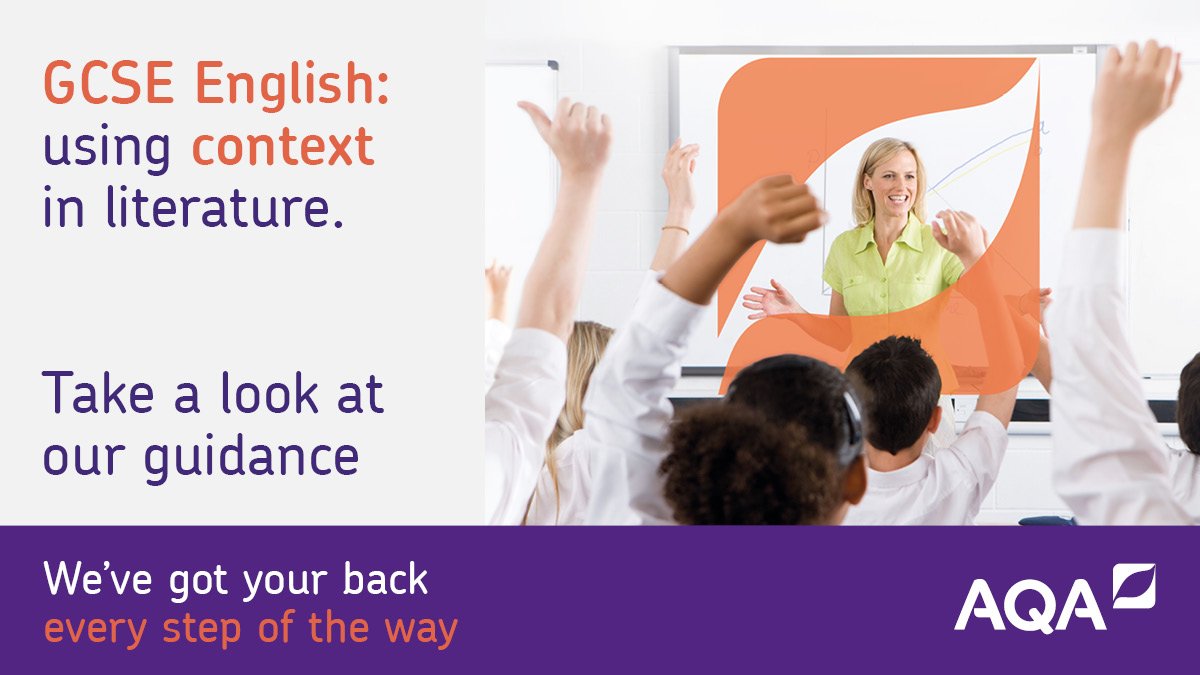AQAEnglish's tweet photo. This month you’ve been asking about context in literature. 

Our Head of Curriculum, Deborah Pearson has the answer https://t.co/FZBjb6tqVU https://t.co/6UlY0ucOfn
